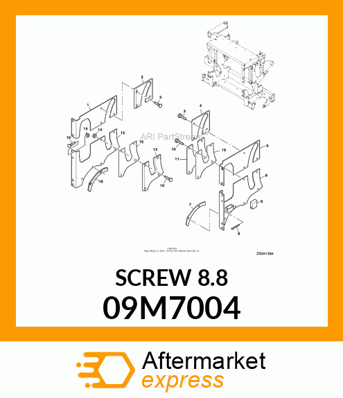 BOLT, CTSK SQ NECK, METRIC 09M7004