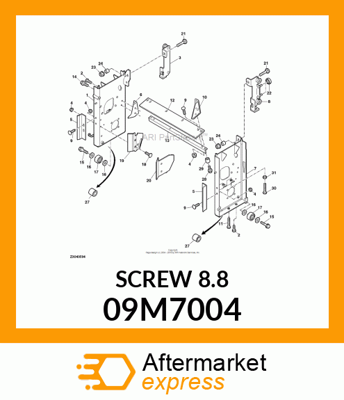 BOLT, CTSK SQ NECK, METRIC 09M7004