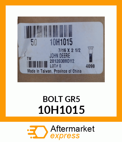 BOLT, PLOW, NO. 3 REPAIR HEAD 10H1015