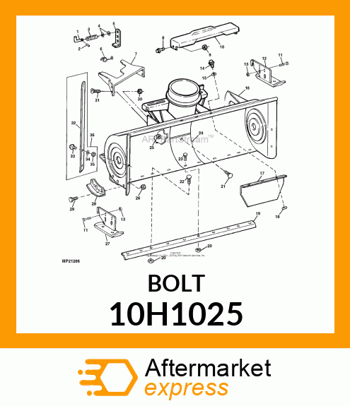 BOLT, PLOW, NO. 3 REPAIR HEAD 10H1025