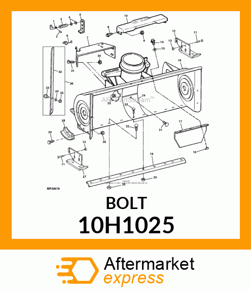 BOLT, PLOW, NO. 3 REPAIR HEAD 10H1025