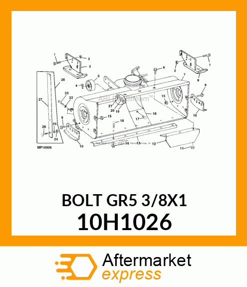 BOLT, PLOW, NO. 3 REPAIR HEAD 10H1026