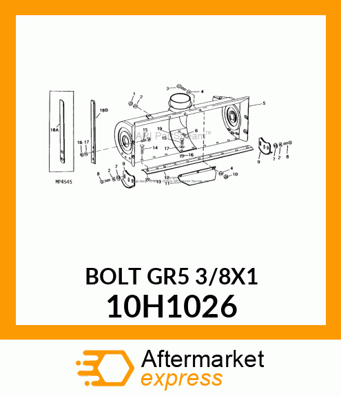 BOLT, PLOW, NO. 3 REPAIR HEAD 10H1026