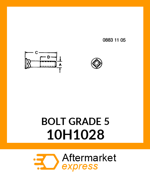 BOLT, PLOW, NO. 3 REPAIR HEAD 10H1028