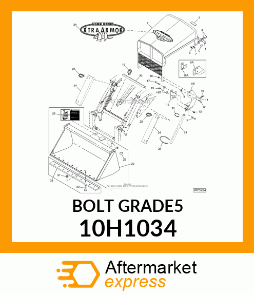 BOLT, PLOW, NO. 3 REPAIR HEAD 10H1034