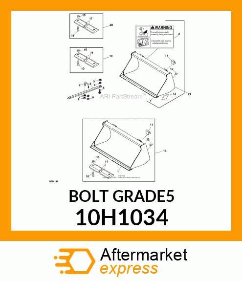 BOLT, PLOW, NO. 3 REPAIR HEAD 10H1034