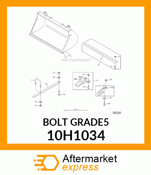 BOLT, PLOW, NO. 3 REPAIR HEAD 10H1034