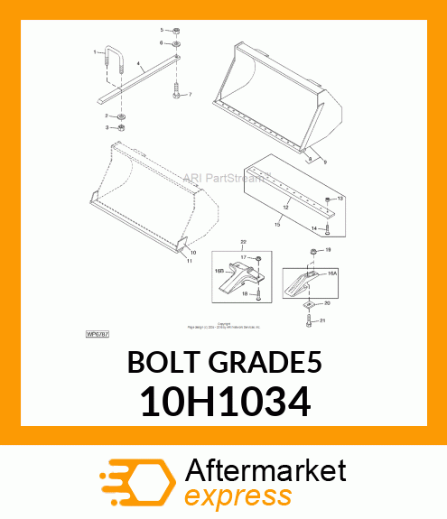 BOLT, PLOW, NO. 3 REPAIR HEAD 10H1034