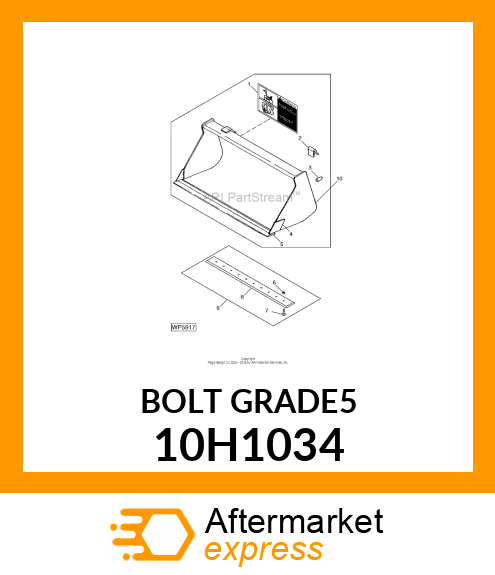 BOLT, PLOW, NO. 3 REPAIR HEAD 10H1034