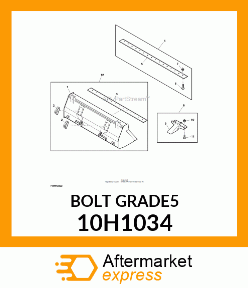 BOLT, PLOW, NO. 3 REPAIR HEAD 10H1034