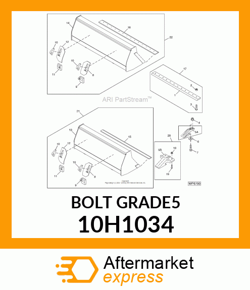 BOLT, PLOW, NO. 3 REPAIR HEAD 10H1034