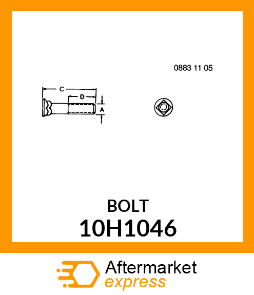 BOLT, PLOW, NO. 3 REPAIR HEAD 10H1046