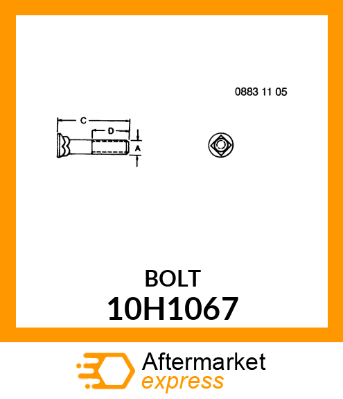 BOLT, PLOW, NO. 3 REPAIR HEAD 10H1067