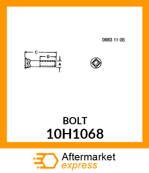 BOLT, PLOW, NO. 3 REPAIR HEAD 10H1068