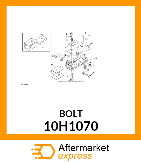 BOLT, PLOW, NO. 3 REPAIR HEAD 10H1070