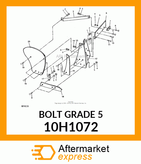 BOLT, PLOW, NO. 3 REPAIR HEAD 10H1072