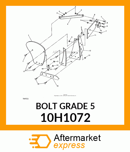 BOLT, PLOW, NO. 3 REPAIR HEAD 10H1072