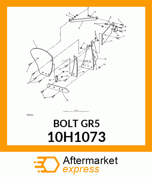 BOLT, PLOW, NO. 3 REPAIR HEAD 10H1073