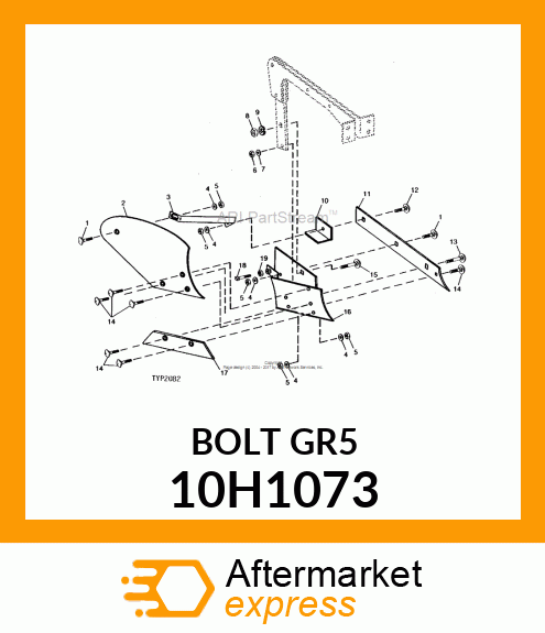 BOLT, PLOW, NO. 3 REPAIR HEAD 10H1073