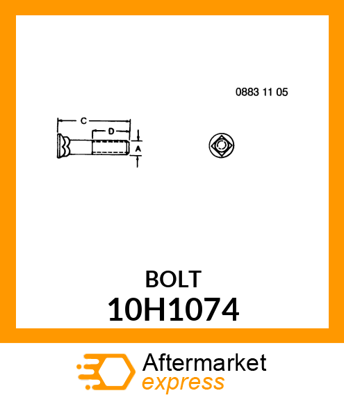 BOLT, PLOW, NO. 3 REPAIR HEAD 10H1074