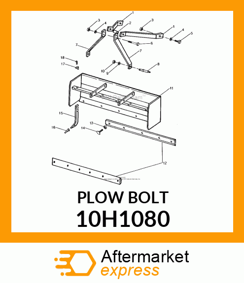 BOLT, PLOW, NO. 3 REPAIR HEAD 10H1080