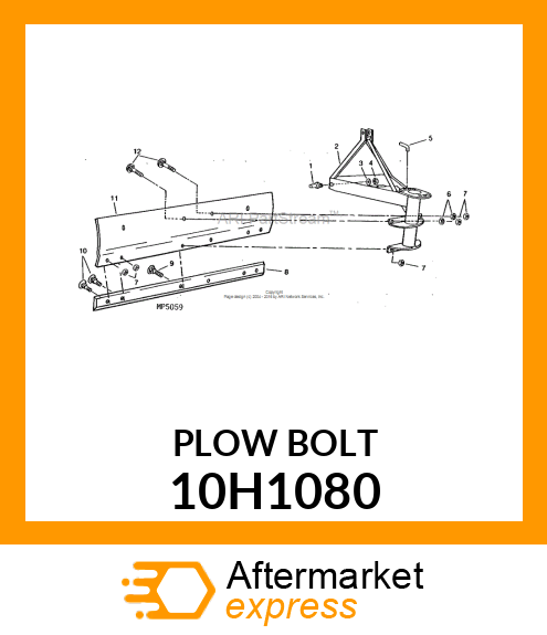 BOLT, PLOW, NO. 3 REPAIR HEAD 10H1080