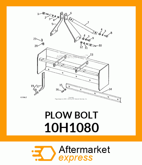 BOLT, PLOW, NO. 3 REPAIR HEAD 10H1080