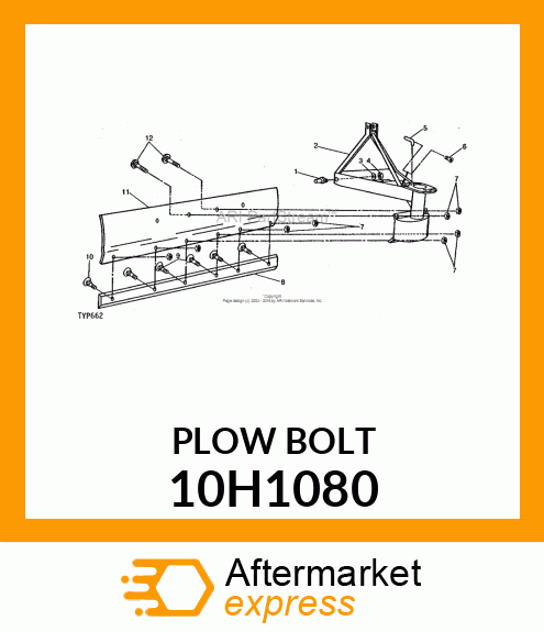 BOLT, PLOW, NO. 3 REPAIR HEAD 10H1080