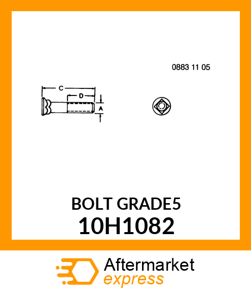 BOLT, PLOW, NO. 3 REPAIR HEAD 10H1082