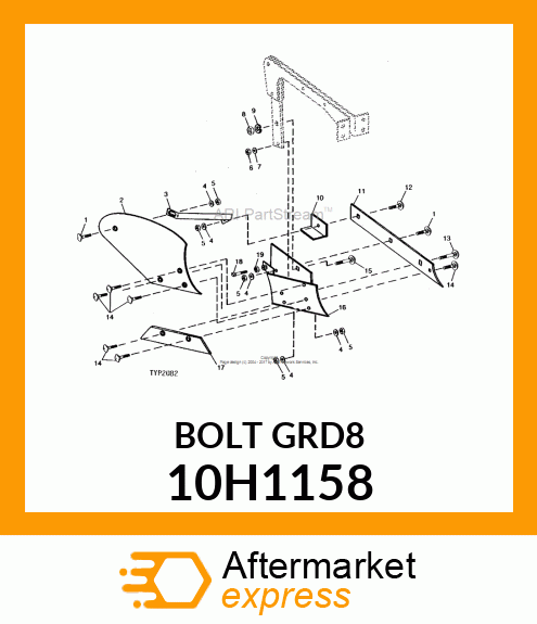 BOLT, PLOW, NO. 3 REPAIR HEAD 10H1158