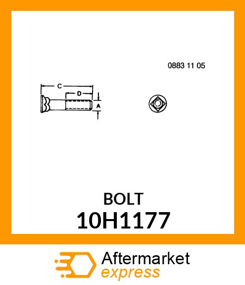 BOLT, PLOW, NO. 3 REPAIR HEAD 10H1177