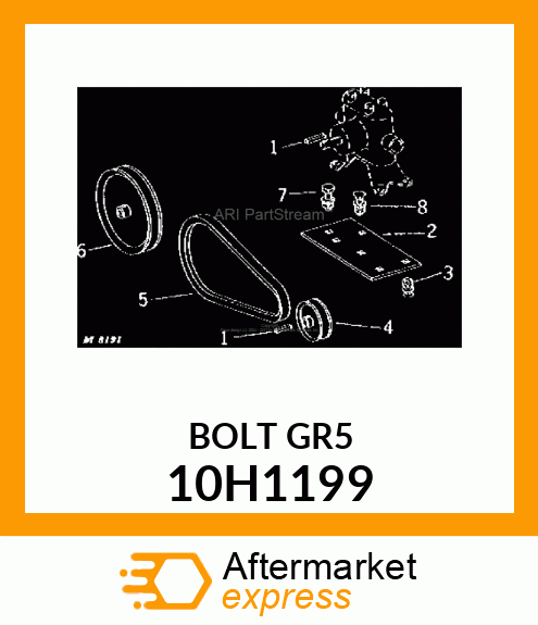 BOLT, PLOW, NO. 3 REPAIR HEAD 10H1199