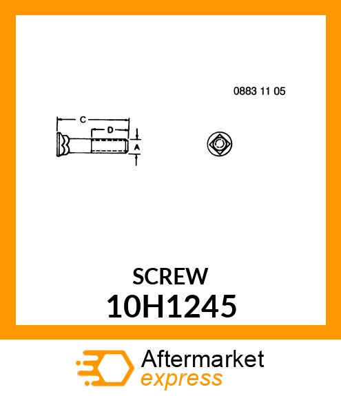 BOLT, PLOW, NO. 3 REPAIR HEAD 10H1245