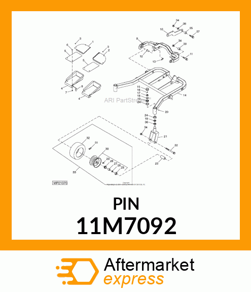 PIN,COTTER 3.2 X 40 DIN 94 ST ZN 11M7092