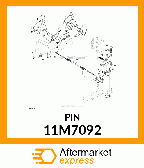 PIN,COTTER 3.2 X 40 DIN 94 ST ZN 11M7092