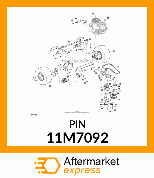 PIN,COTTER 3.2 X 40 DIN 94 ST ZN 11M7092