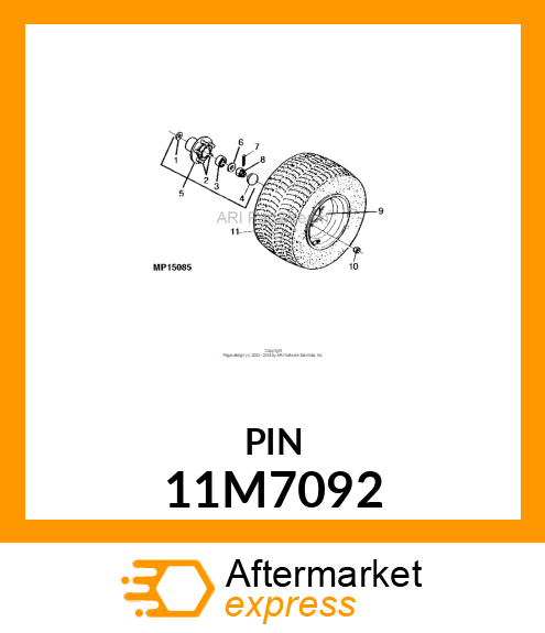 PIN,COTTER 3.2 X 40 DIN 94 ST ZN 11M7092