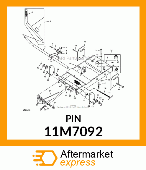 PIN,COTTER 3.2 X 40 DIN 94 ST ZN 11M7092