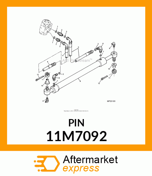 PIN,COTTER 3.2 X 40 DIN 94 ST ZN 11M7092