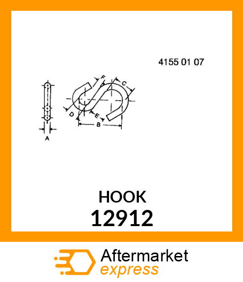 HOOK, EVENER SPRING 12912