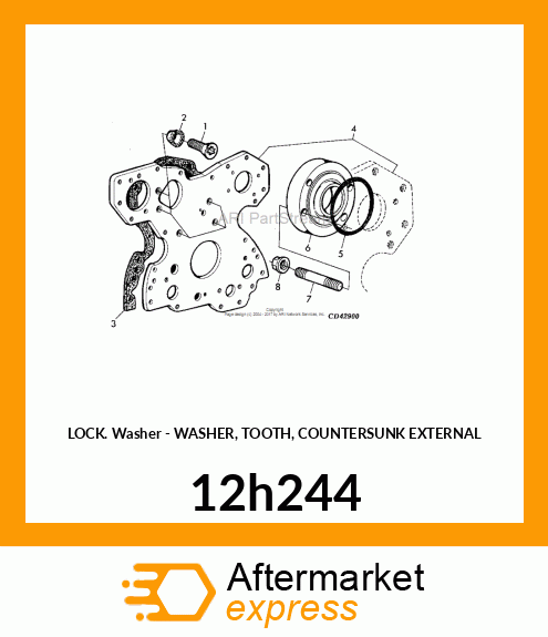 WASHER, TOOTH, COUNTERSUNK EXTERNAL 12h244