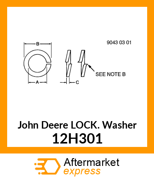 WASHER, HELICAL SPRING LOCK, RGLR 12H301