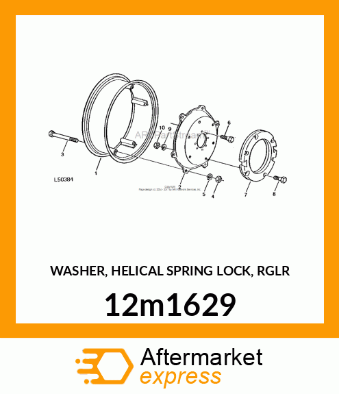 WASHER, HELICAL SPRING LOCK, RGLR 12m1629