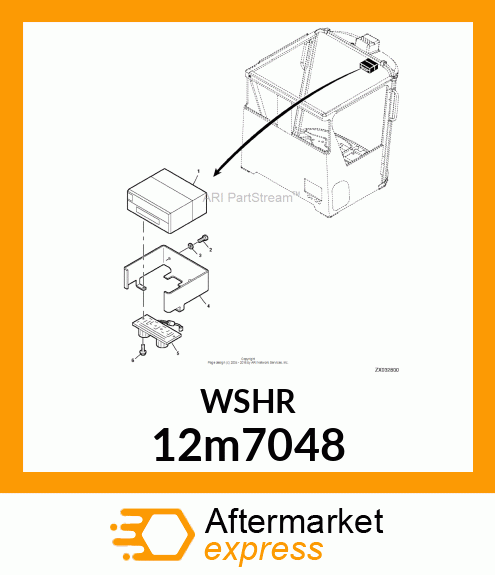 WASHER, HELICAL SPRING LOCK, RGLR 12m7048