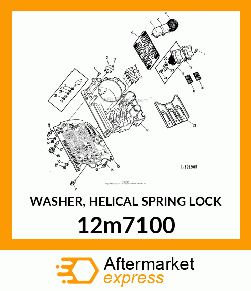 WASHER, HELICAL SPRING LOCK 12m7100