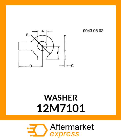 WASHER, TAB 12M7101