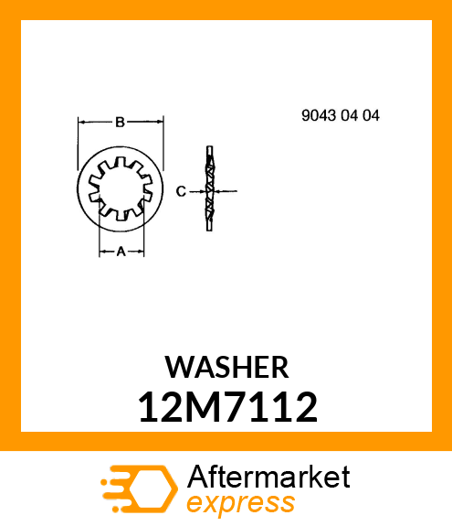 WASHER, TOOTH, INTERNAL 12M7112