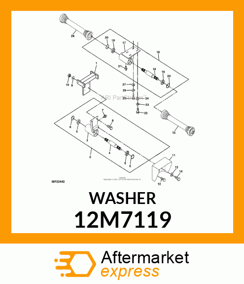 WASHER, METALLIC, CRINKLED 12M7119