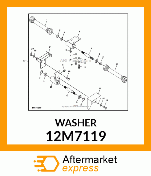 WASHER, METALLIC, CRINKLED 12M7119