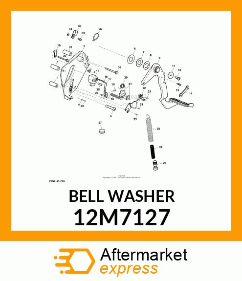 WASHER, METALLIC, CONICAL 12M7127